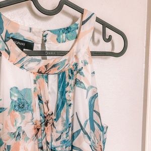 Watercolor floral midi dress